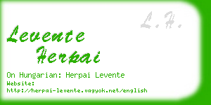 levente herpai business card